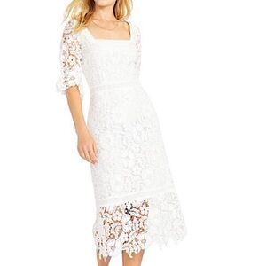 BB Dakota Did It My Way Midi Lace Dress White Ivory Bridal Bride Wedding Revolve